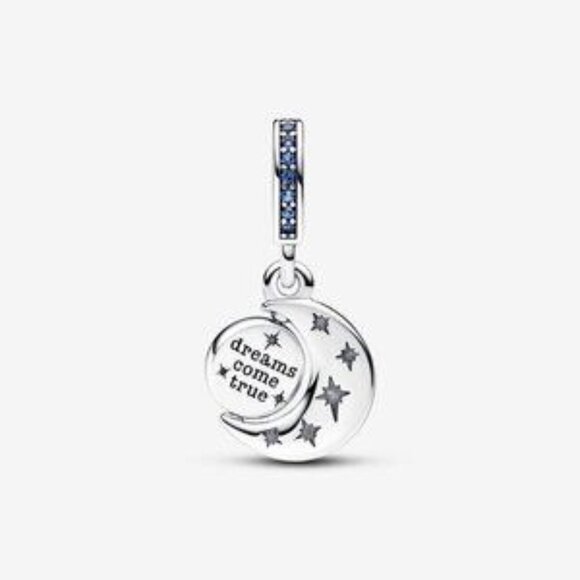 Sparkling Moon Spinning Dangle Charm - Picture 4 of 5